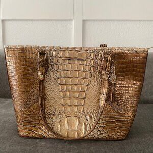 Brahmin Crocodile Embossed Leather Tote